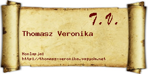Thomasz Veronika névjegykártya